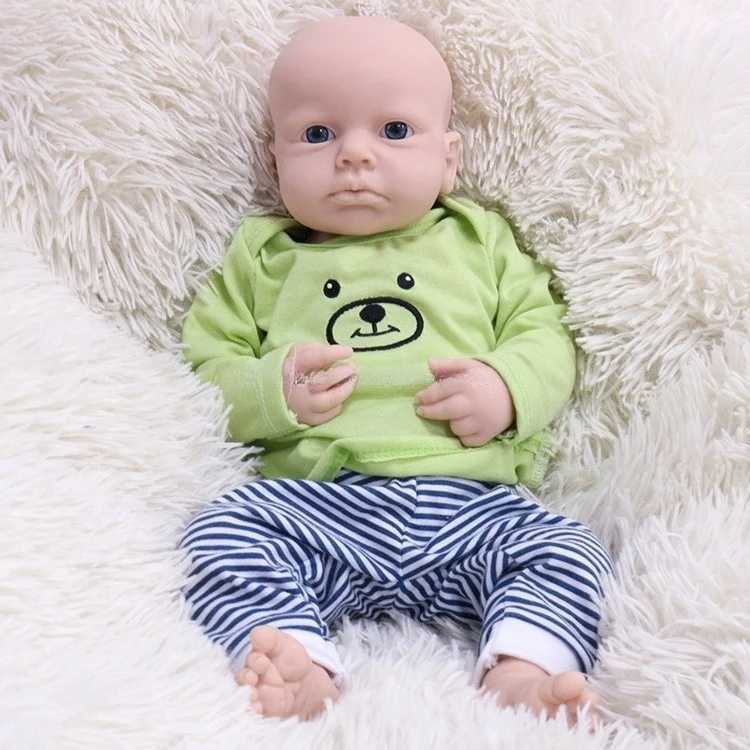18 Inch Solid Silicone Doll Soft Touch Silicone Reborn Doll Diy Unpainted Bebe Reborn Doll