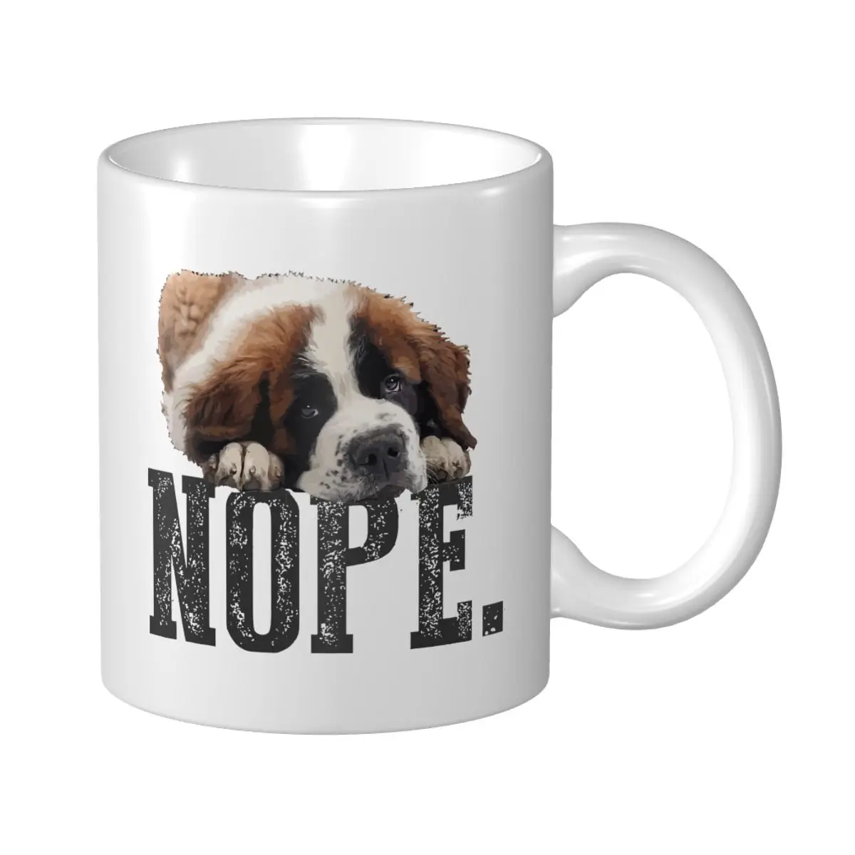Mark Cup Mug Nope St. Saint Bernard Dog Coffee Mugs Tea Milk Water Cup Travel Mugs For Office Home