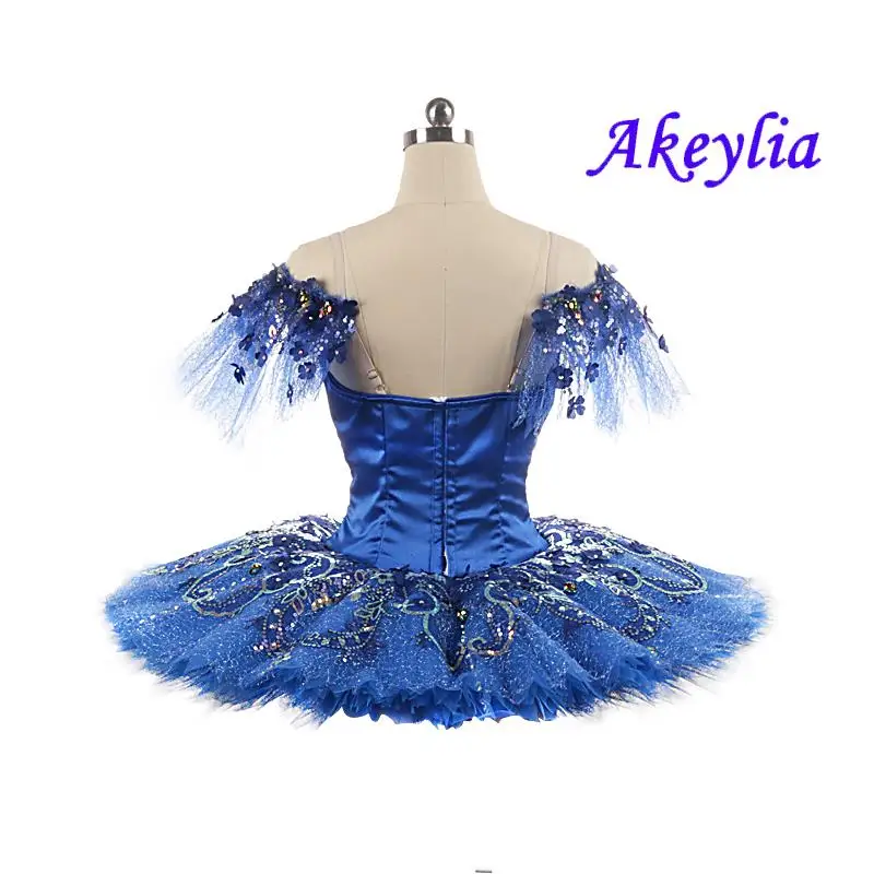 Royal Blue Doornroosje Ballet Tutu Concurrentie Voor Meisjes Klassieke Tutu Pannenkoek Volwassen Zwanenmeer Ballet Kostuum Kid JN0322