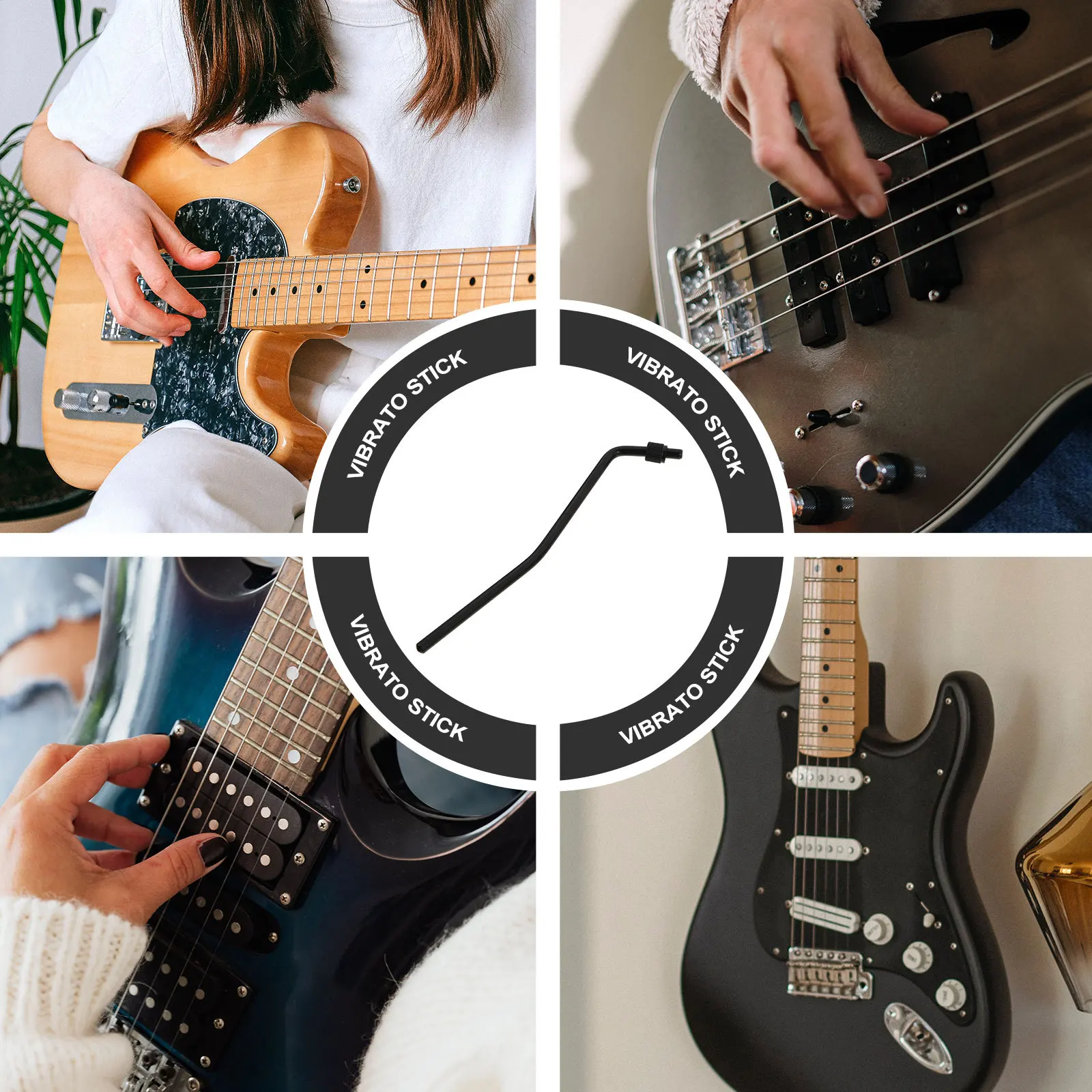 2 قطعة ذراع اهتزاز مزدوج 9 مللي متر موضوع الجوز موثوقة الغيتار الكهربائي Whammy بار الاهتزاز الذراع استبدال جزء بار الغيتار الكهربائي جزء #3