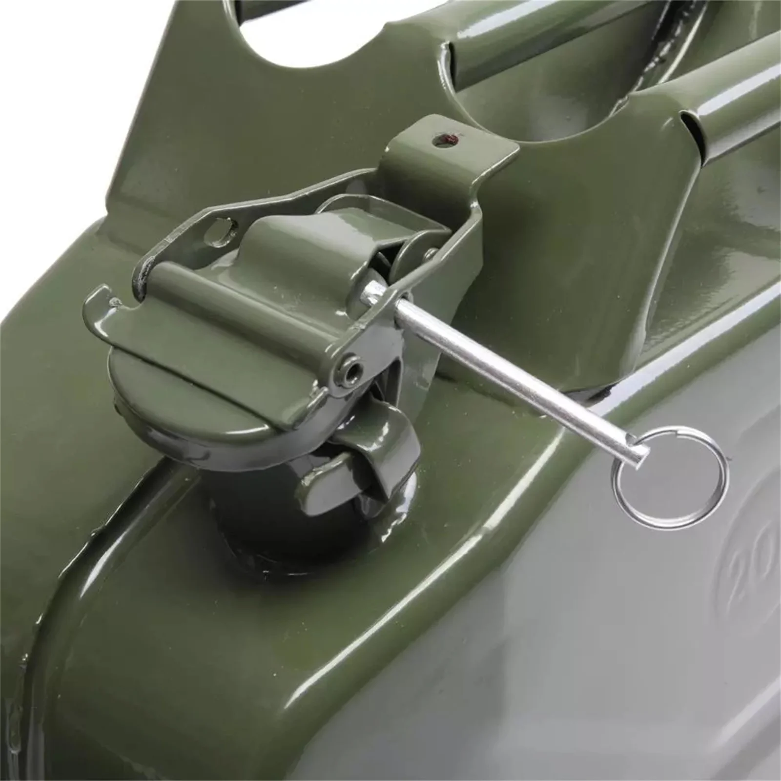 Fuel Can 5 Gal 20L Gasoline Fuel Can Metal Gas Tank Emergency Backup Army Green