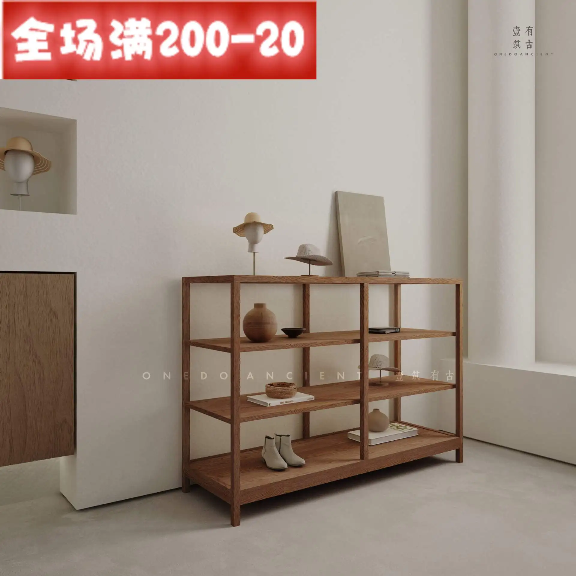 Fashionable vintage display rack, clothing store multi-layer shoe rack, accessory display rack, boutique wall-mounted shelf