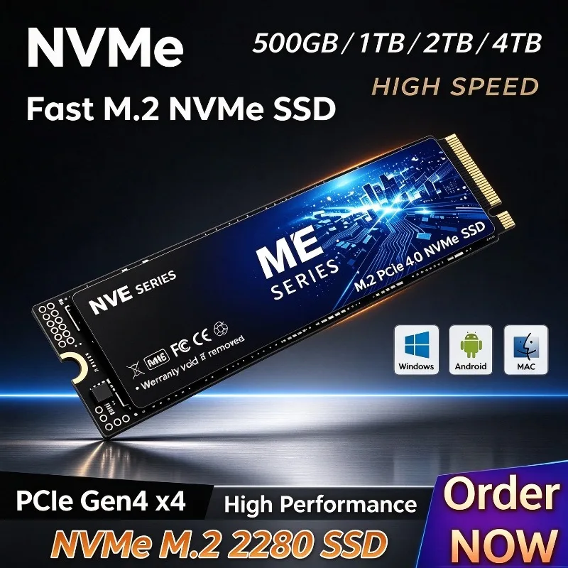 ME M.2 NVMe PCIe 3.0 SSD Fast Gaming Solid State Drive 2TB/1TB/500GB Storage Upgrade for Laptop Desktop Gaming Storage Solution
