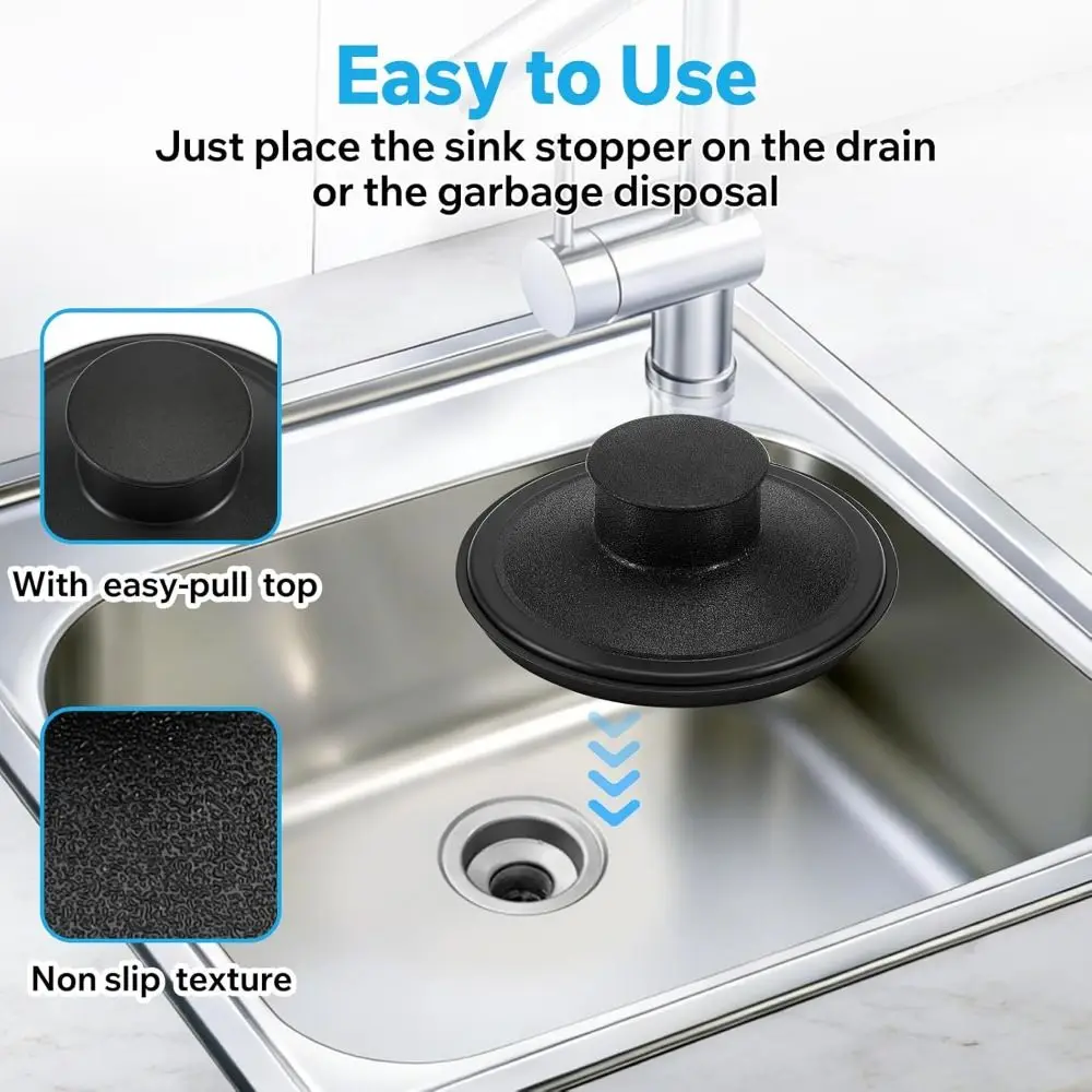 Anti-Odor Garbage Disposal Stopper Durable Rust-Resistant Kitchen Sink Drain Plug Universal for Insinkerator/Waste King