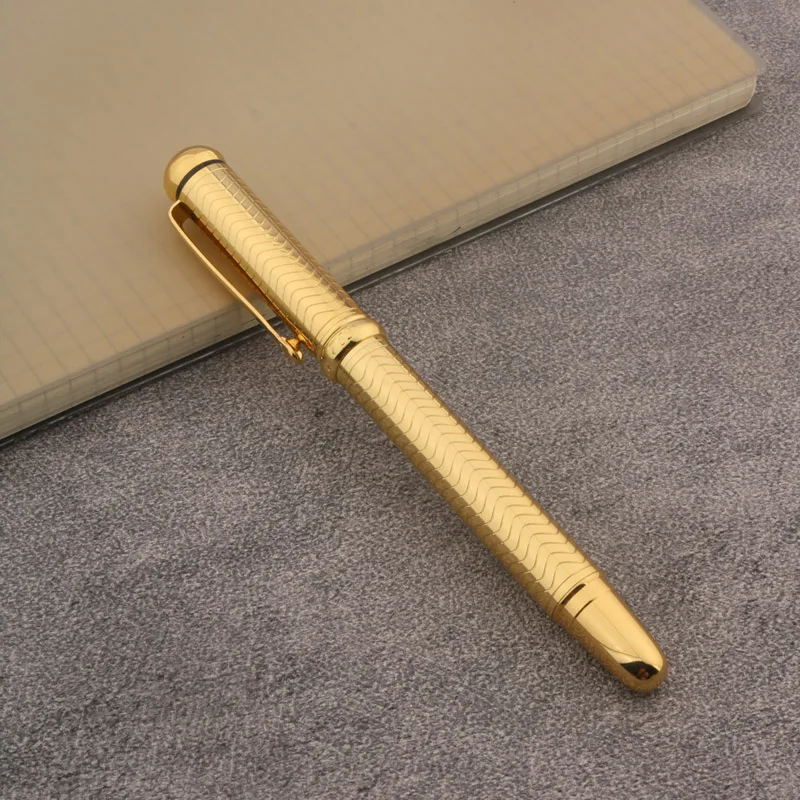 Metal classical line Fountain Pen Golden Elegante Signature Pen School Student Office Gifts Stationery Pen