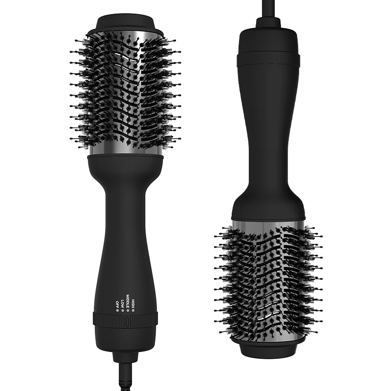 الجملة صالون العلامة الخاصة الدورية الأيونات السالبة Volumizer 1000W مجفف الشعر المواد المطاطية فرشاة الهواء الساخن