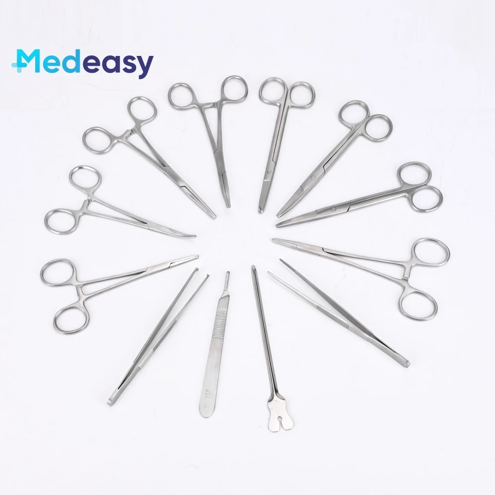 Stainless Steel Basic Surgical  Box 13 Piece Kit