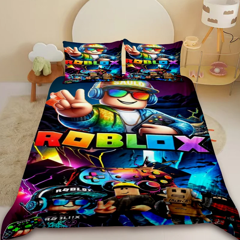 

Duvet Cover Roblox Cartoon Game Teens Bedding Set Comforter Cover Soft Bedroom Dormitory Decor Birthday Gifts