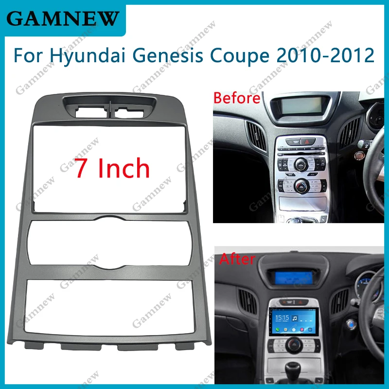 7 Inch Car Frame Adapter Android Radio Dash Fitting Panel Kit For HYUNDAI Genesis Coupe Rohens Coupe 2010-2012