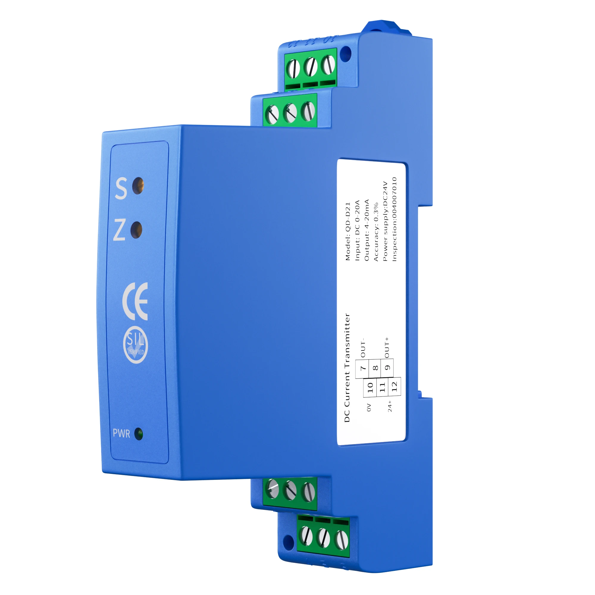 DC 0-10A 4-20mA 0-20mA 0-10V 0-5V Current Transducer 4-20mA Current Signal Transmitter Sensor