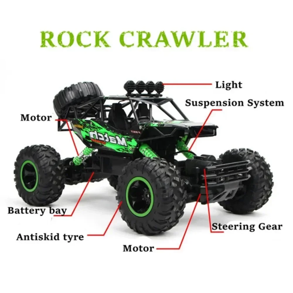 1:12 37CM/1:16 28CM 4WD RC Car Toys Remote Control Trucks 2.4G Radio Control Off-Road 4x4 Car Vehicle Children Toys for Kids