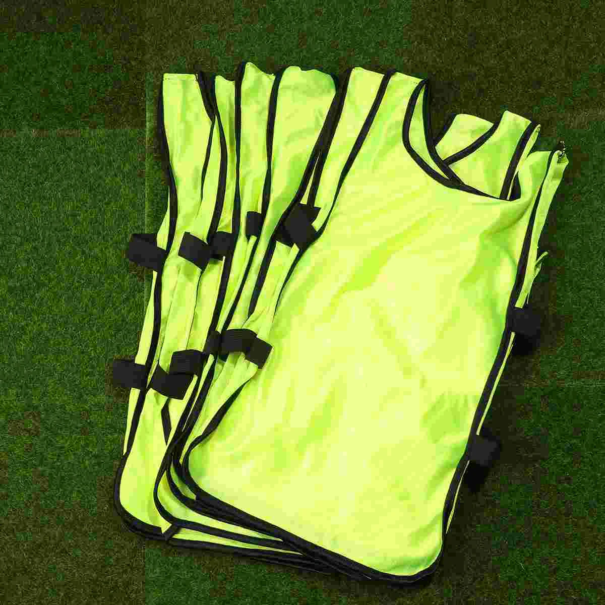 6 pezzi per bambini Scrimmage Vest Training Practice Pinnies Football Hand Kite Baby Bavaglino Gilet Maglia da calcio