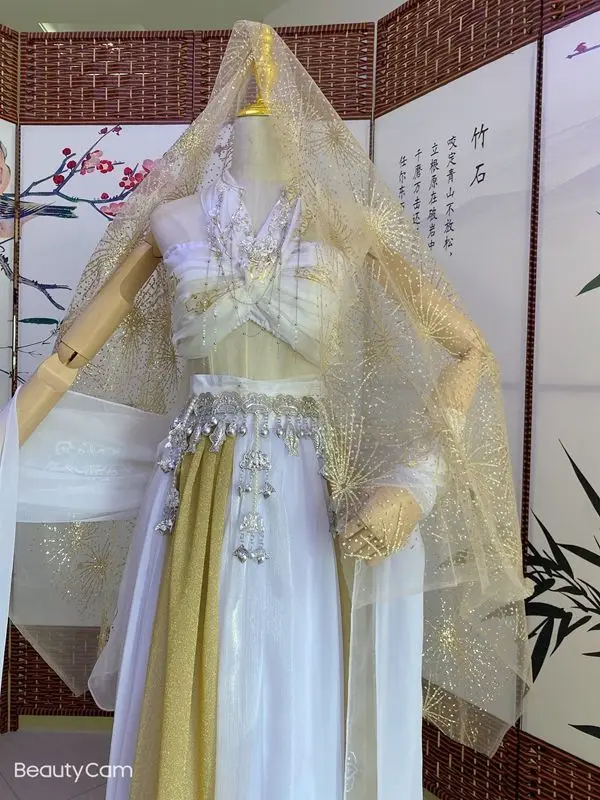 

Chinese TV Series TGCF Tian Guan Ci Fu Xie Lian Hua Cheng Cosplay Costume Xie Lian Dunhuang Dance Loulan Dress Hanfu Full Set