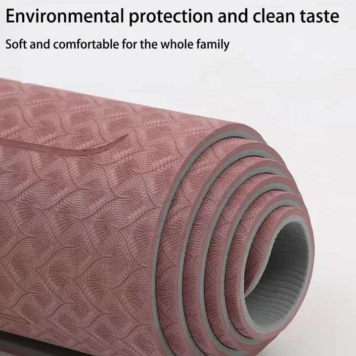 wholesale eco-friendly rubber antiskid waterproof high-elastic multicolor thick TPE yoga mat