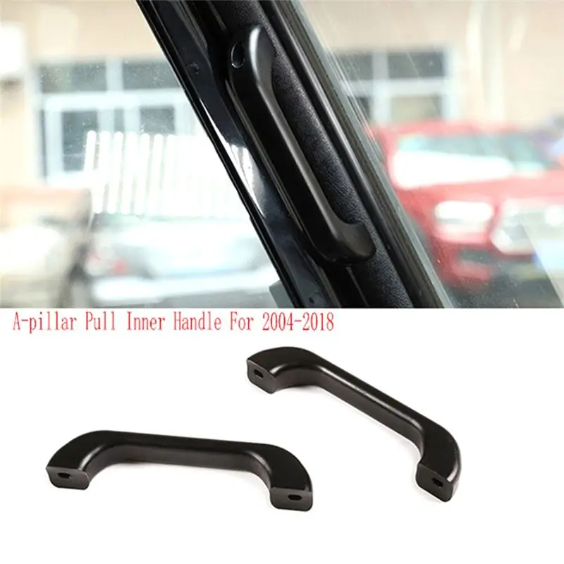 ABHX-1Pair Alloy Car A-Pillar Pull Handle Inner Door Pillar Handle Grip For Land Rover Defender 90 110 2004-2018