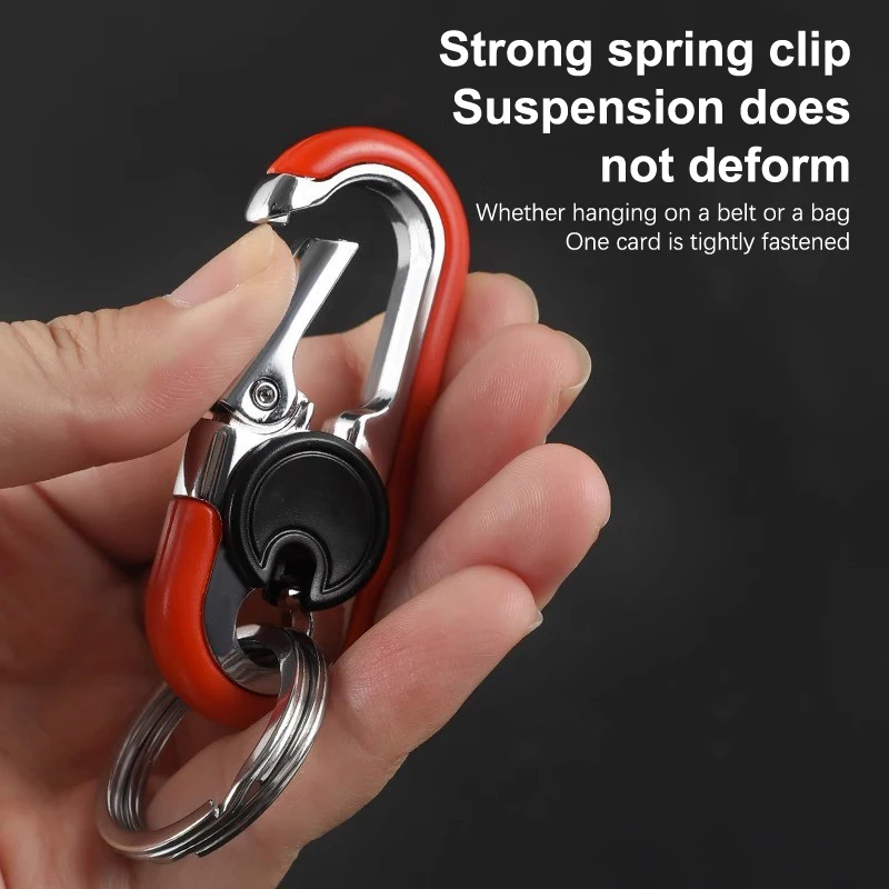 Männer Schlüssel bund Haken Metalls chnalle Outdoor Karabiner Kletter werkzeug Doppel ring Bierflaschen öffner Schlüssel ring Autozubehör