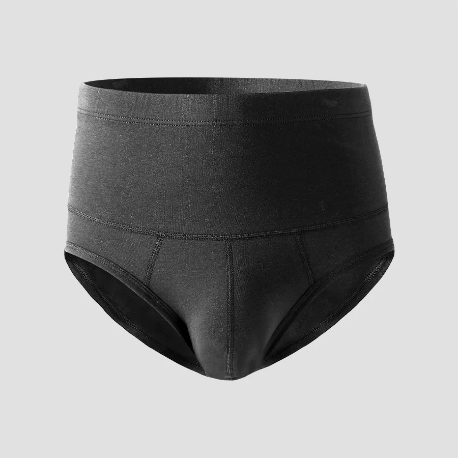 Men's cotton underpants, high-waisted, slimming, waist-protecting, enhanced warmth, short underpants for overweight sportswear