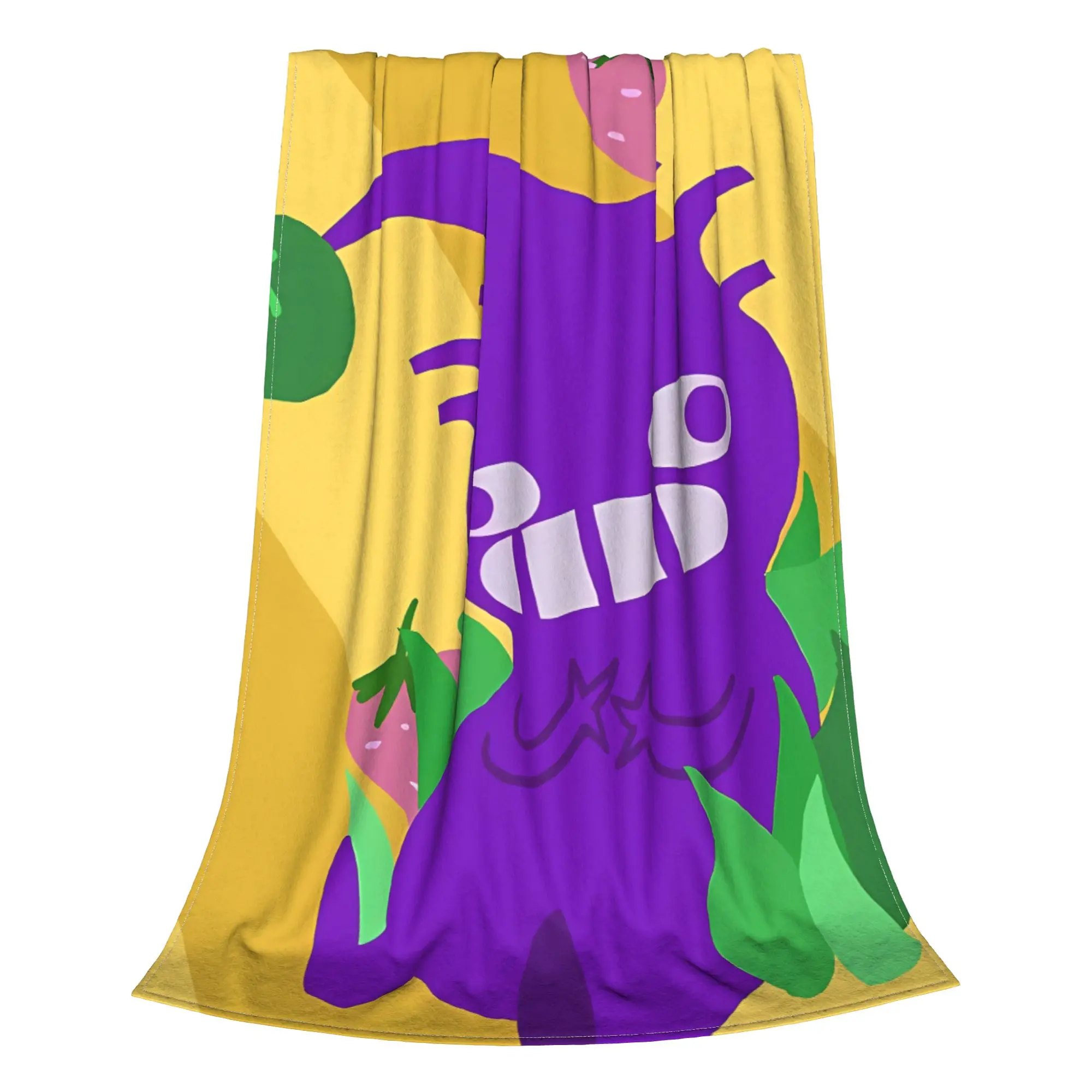 1PC Home Cute Room Decor Purple Blanket Throw Blanket Pikmin Novelty Warm Blanket All Season