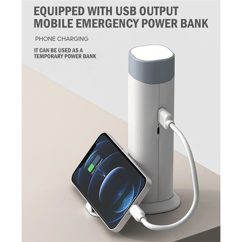 AEF7-Reading Desk Lamp Flashlight Rechargeable Treasure Multifunction 4000Mah LED High Display Eye-Care Desk Light