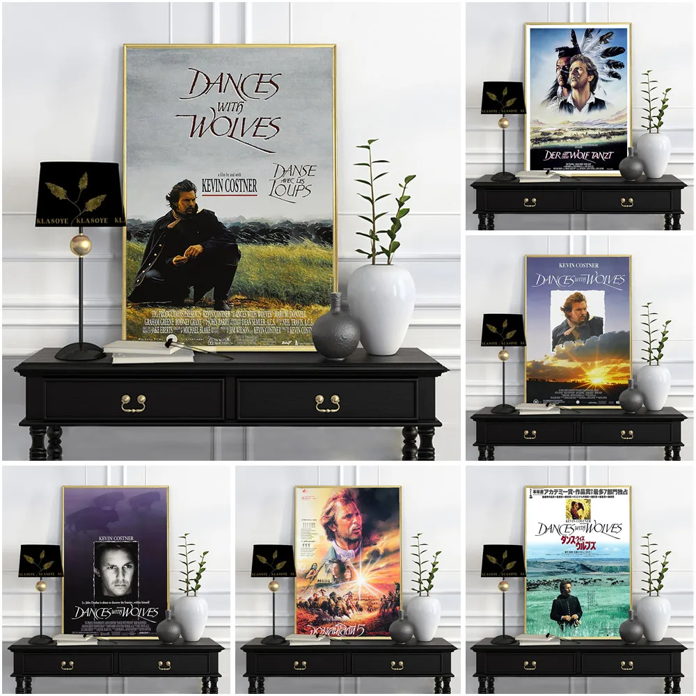 Dances With Wolves Movie Print Poster Film Art Wall Stickers Modern Wall Art Home Decor Canvas Painting Prints Picture