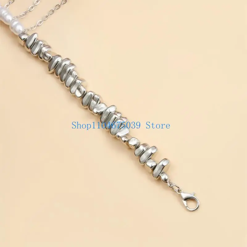 5asd Stylish Alloy Tassels Pendant Necklace Adjustable Length Clavicle Chain Jewelry