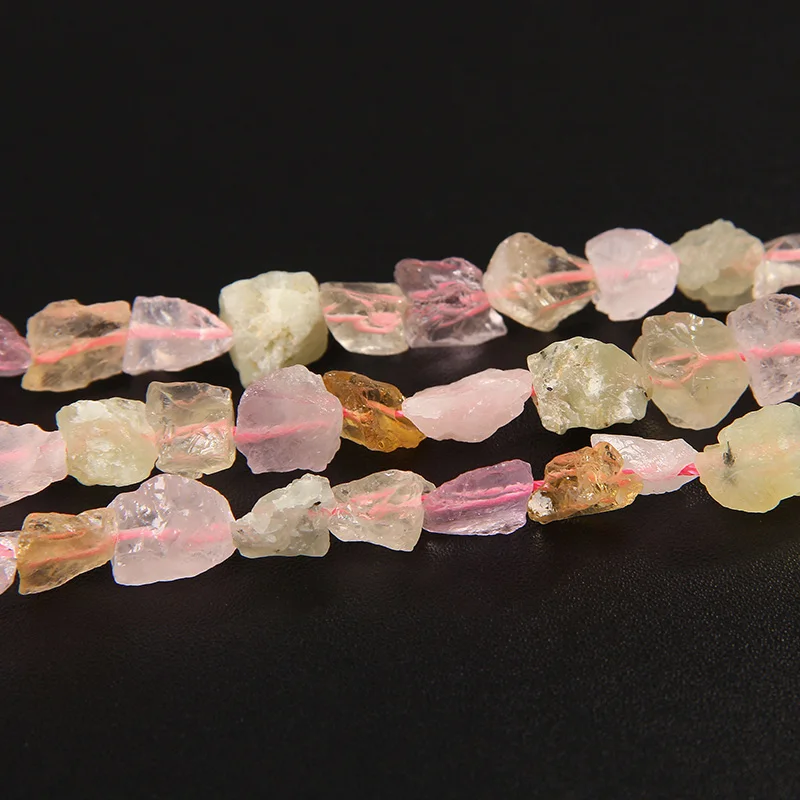 Raw Reki Irregular Freeform Quartz Rough Amethyst Citrine Prehnite Crystal Rock Mineral Specimen Beads For Jewelry Making Supply