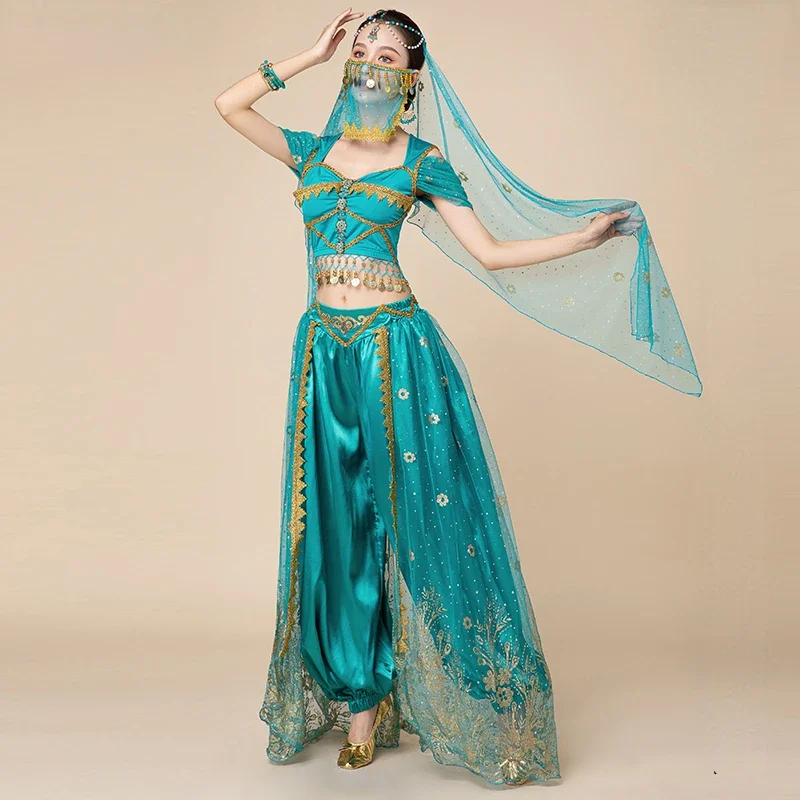 Bollywood Dance Costumes Indian Belly Dance Female Egypt Belly Dance Costume Indian Clothes Set Performance Bellydance Dress