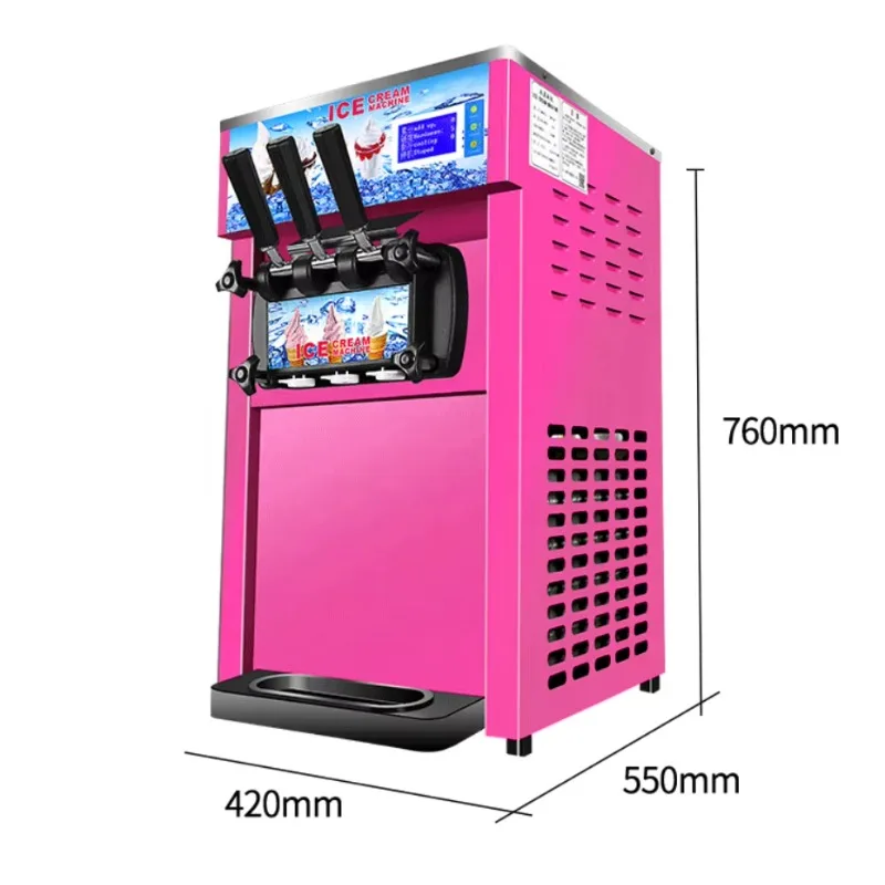 China Ice Cream Machine  Hot Sale Table Top 3 Flavors Yogurt Machine Brand New Three Flavors Ice Cream Machine