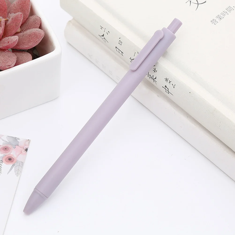 

5 Pcs Portable Macaron Press Gel Pen Student Brush Ball Point Pens Plastic