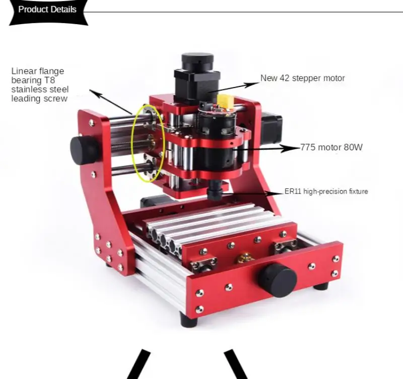 Imagem -05 - Todo o Metal Cnc Máquina de Gravura Cobre Alumínio Máquina de Gravura do Metal Pequeno Desktop Cnc1310