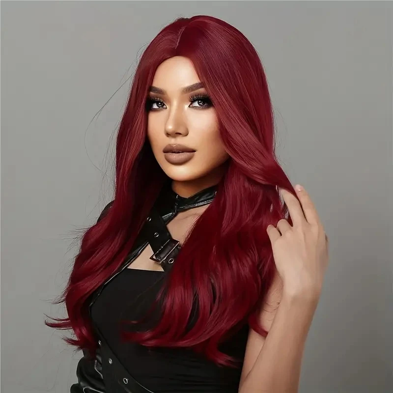 26 Inch Long Body Wave Synthetic Hair Wigs For Women Girls For Daily Party Cosplay Use Synthetic Rose Net Wigs