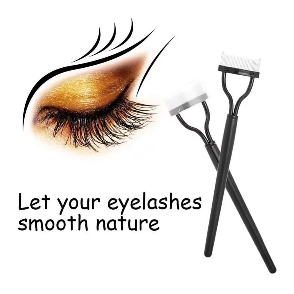 1/2Pc Metal Eyelash Curler Lash Separator Eyelash Brush Comb Mascara Curl Beauty Makeup Lash Separator Cosmetic Tool  Wholesale