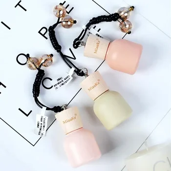 New Morandi 8MLCar hanging perfume necklace fragrance air freshener empty glass bottle for essential oils car diffuser