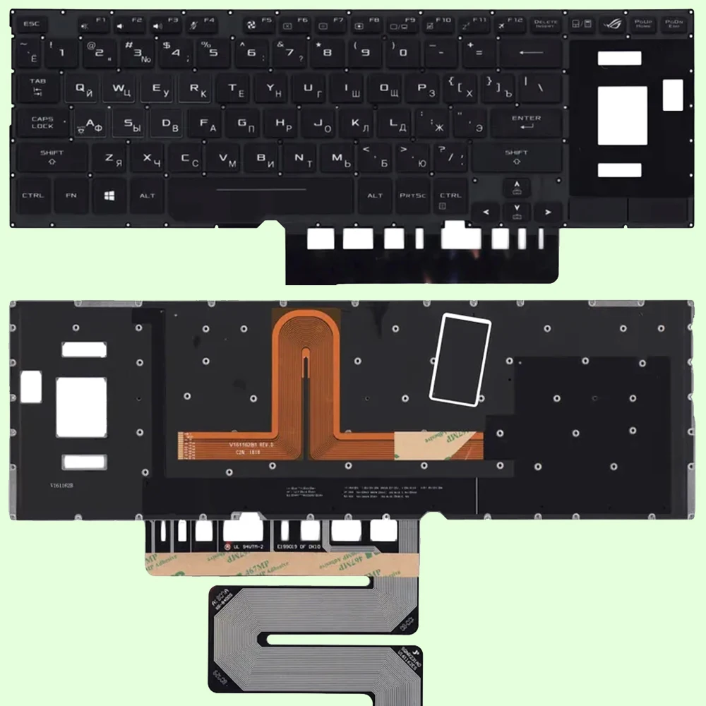 Keyboard For Asus ROG GX501 GX501V GX501VI GX501VIK GX501VS GX501VSK GX501G with backlit  RU Russian Layout