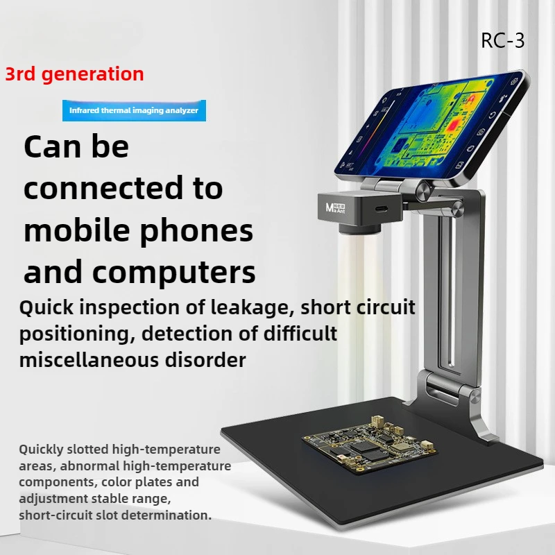 3D Thermal Imaging Analyzer 256X192 PCB Leakage Check Short Circuit Location Complex Bugs PC Phone Repair Thermal Camera Imager