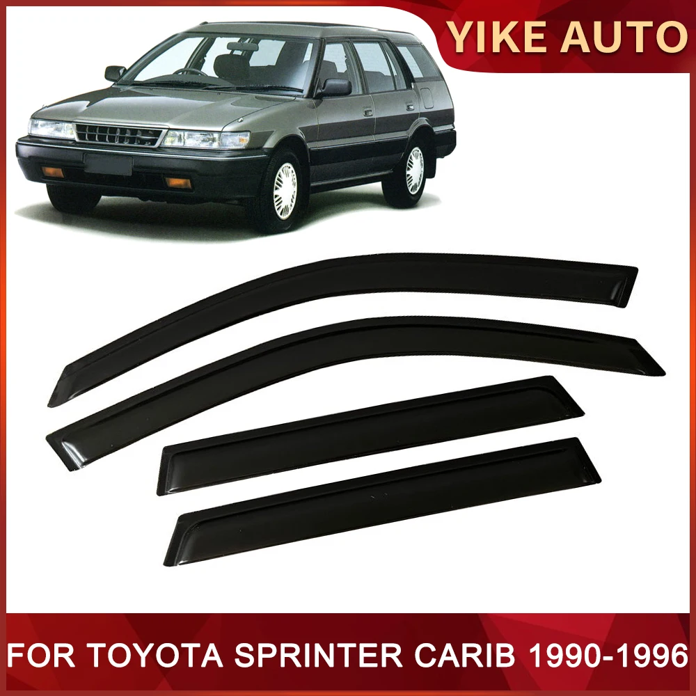 

Оконный козырек для TOYOTA Sprinter Carib 1990-1996, дверной козырек с защитой от ветра, солнца, дождя, боковые окна, ветровые дефлекторы для авто