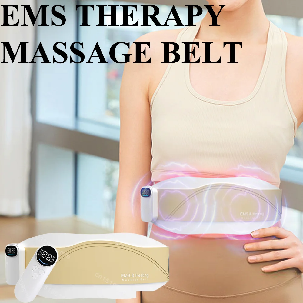 

Ems Micro Current Vibration Hot Compress Massager Heated Waist Protection Red Light Belt Soothing Massage Relieve Lumbar Pain