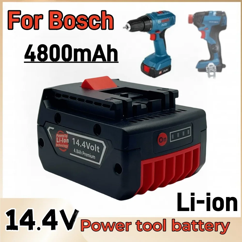 

For Bosch 14.4V 4.8Ah Rechargeable Battery 14.4V Power Tool GBH GDR GSR 1080 DDS180 BAT614G Backup Rechargeable Battery