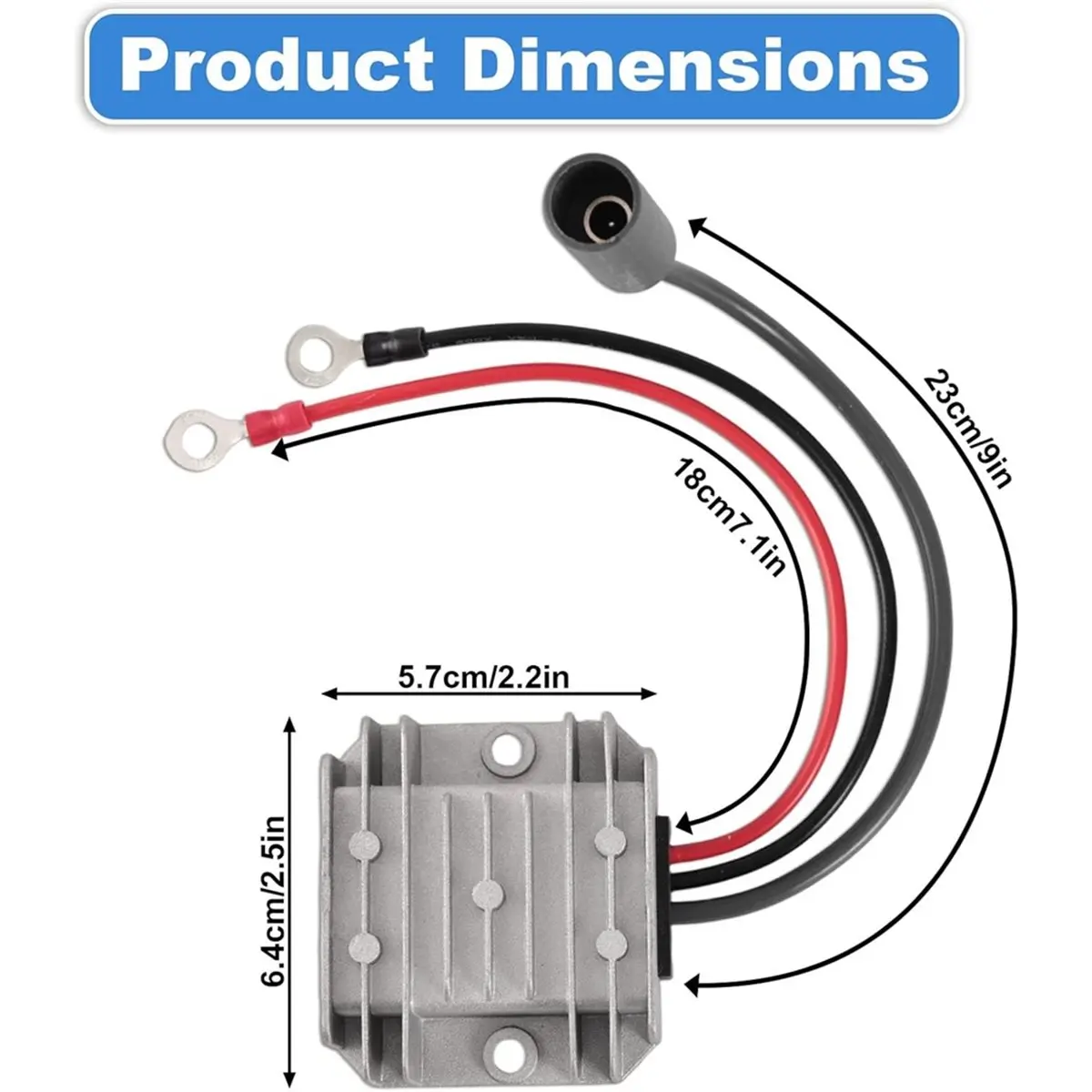 & Top 12V to 30V 3.5A DC Boost Converter for Mini, Waterproof Step Up Power Adapter with Female Plug