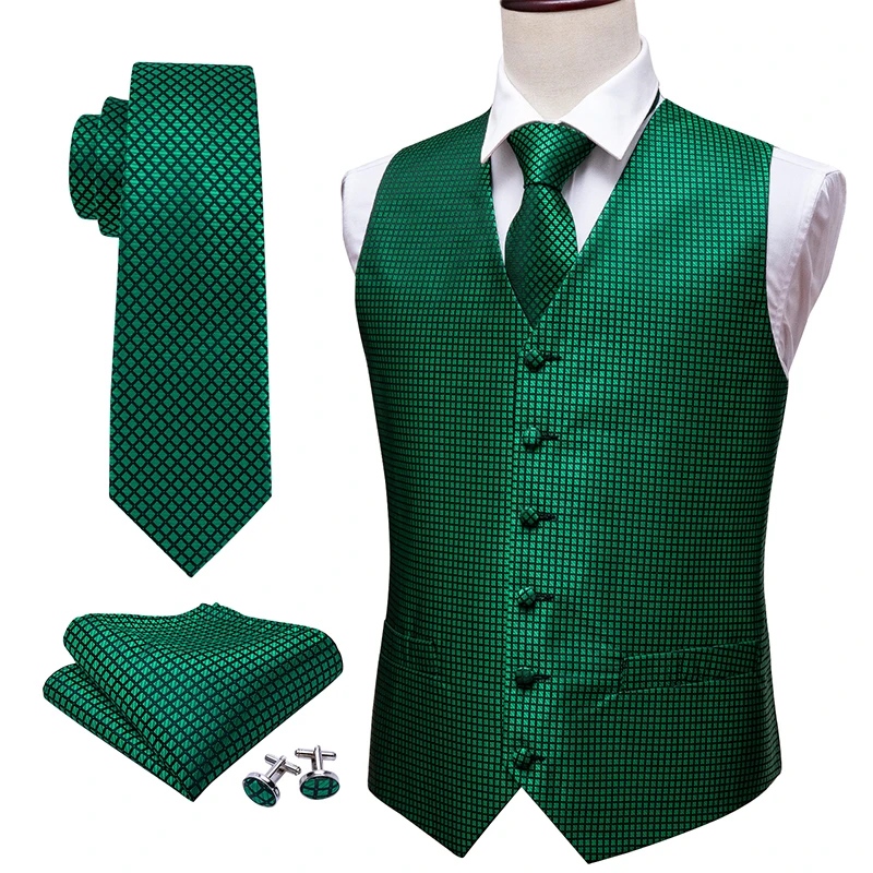 Green Suit Vest Men…