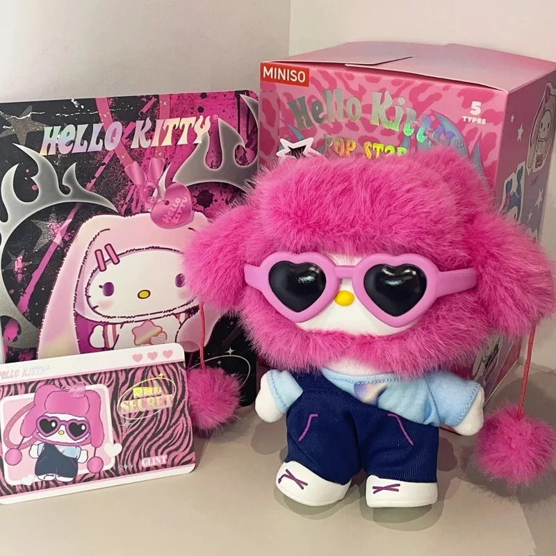 

100% Original Hello Kitty Pop Star Blind Box Cute Hello Kitty Plush Vinyl Doll Mystery Box Collection Bag Decoration Toys Gifts