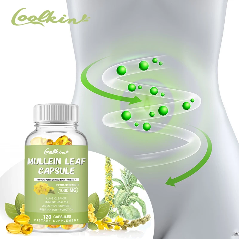 

Mullein Capsules - Natural Lung Cleansing, Supports Healthy Respiratory Function and Mucous Membranes, Boosts Immunity