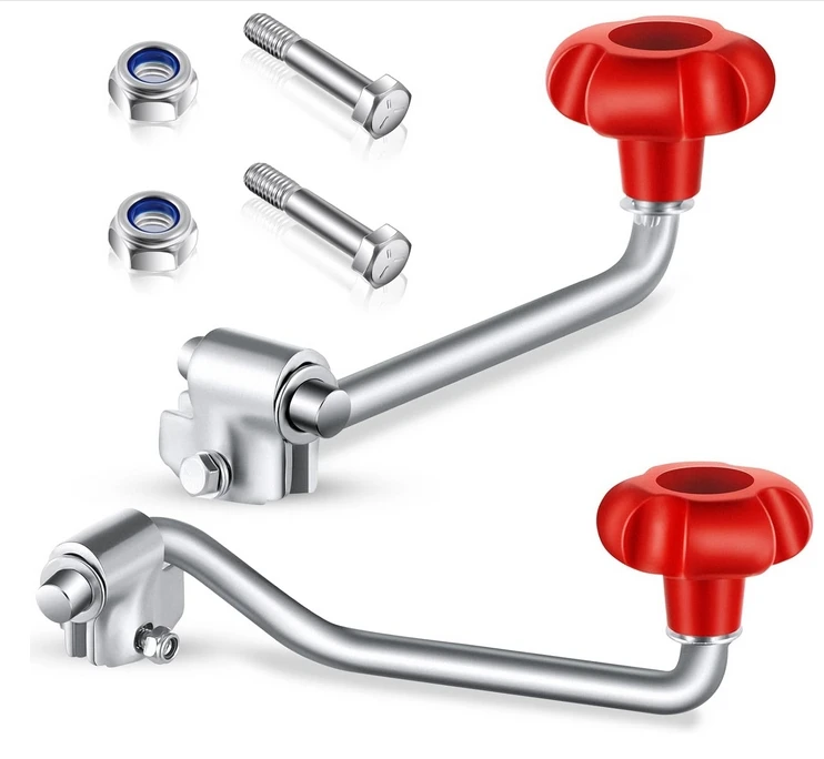 2 Pack Trailer Jack Handles Replacement Crank Set Fits Most 10 Inch Trailer Jacks with Soft Grip and Complete Kit