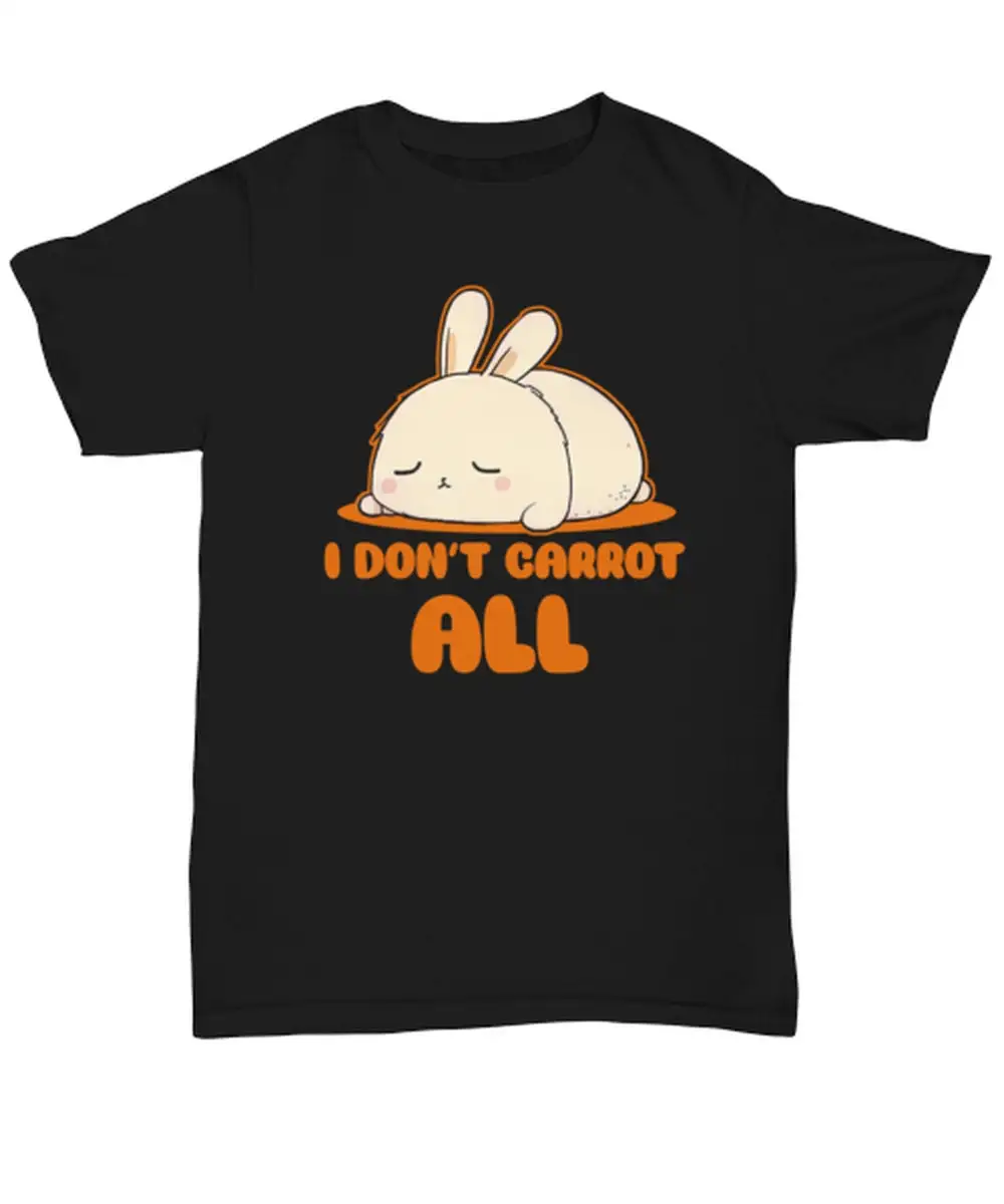 I Don't Carrot All T Shirt Care At Idgaf Funny Chibi RabbiT Sleeping Bunny