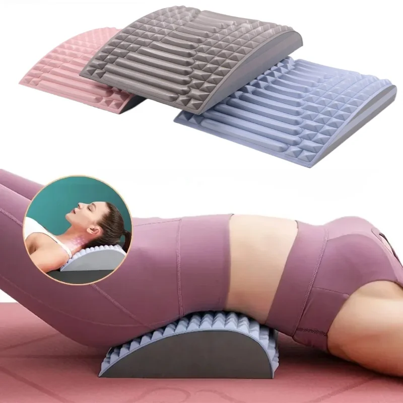 Neck Lumbar Relief Device Back Stretcher Pillow Waist Massage Support Posture Corrector Sciatica Herniated Disc Pain Relief