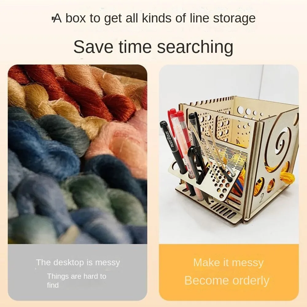 Wooden Frame Paint Brush Holder Multihole DIY Makeup Brushes Shelf Large Capacity Saving Space Watercolor Brush Rack