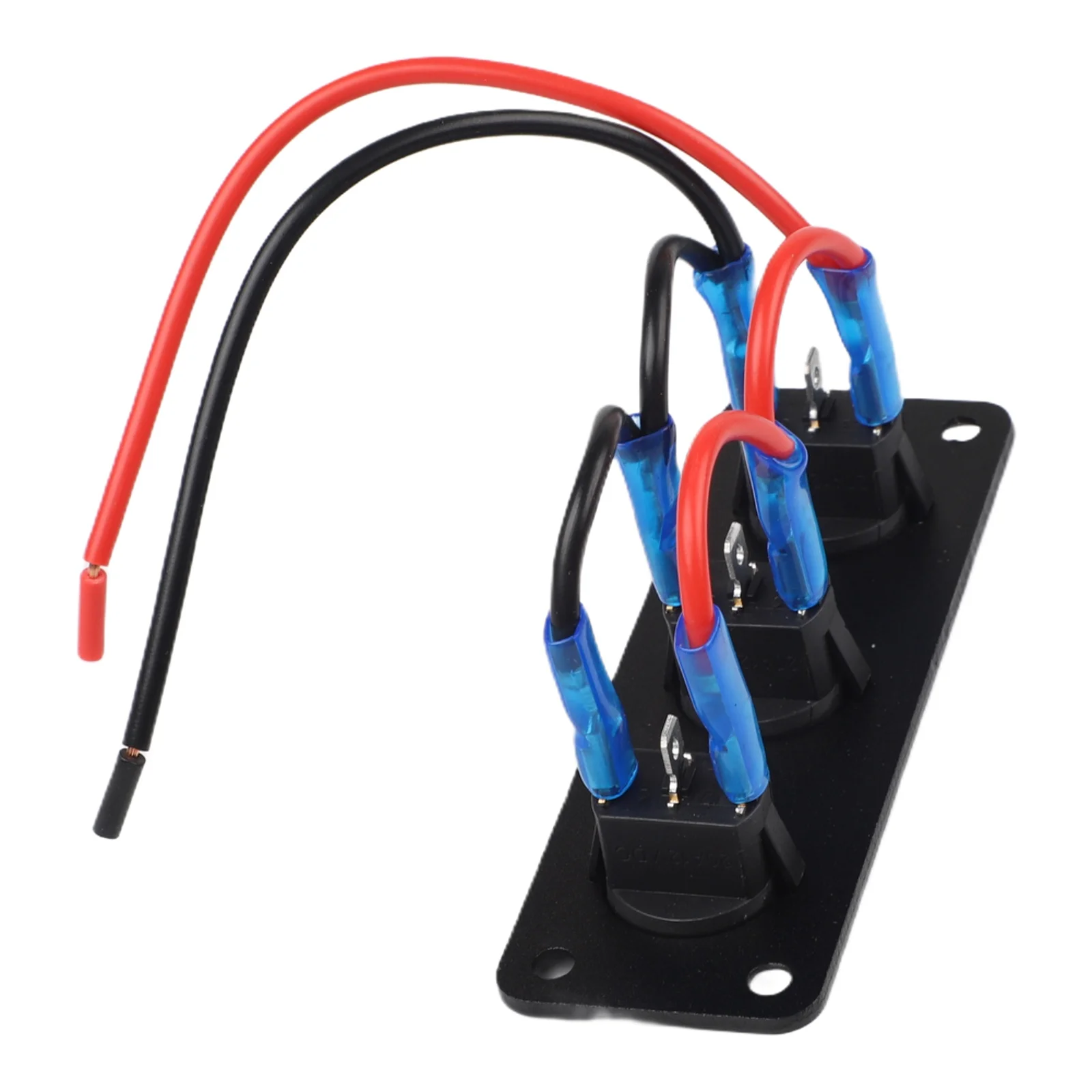 12V DC Switch 3 Gang Rocker Switch Easy Installation Horizontal And Vertical Mounting IP65 Waterproof For Cars