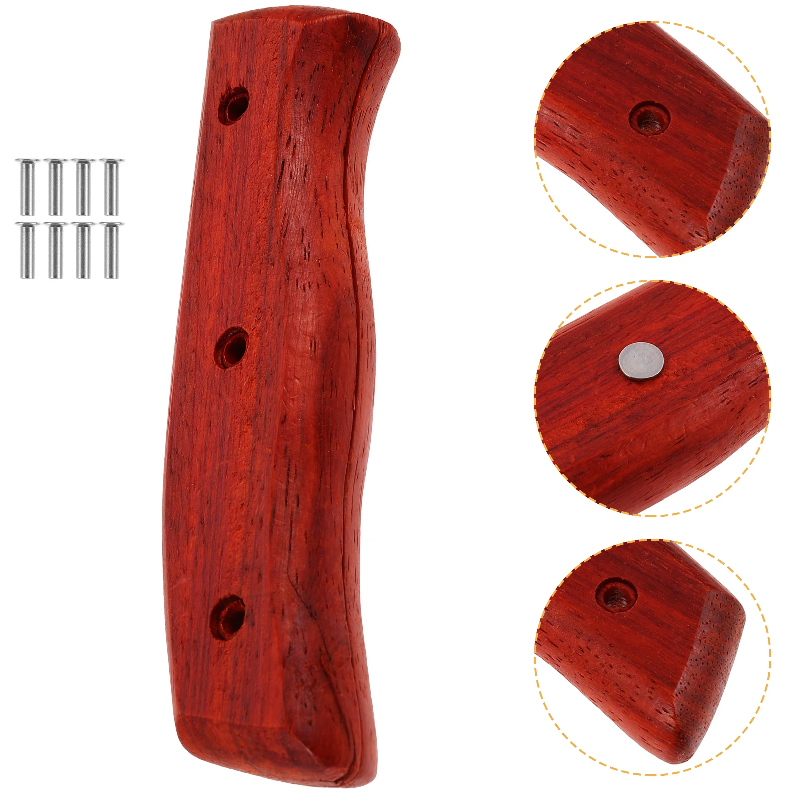 

Solid Wood Handle Accessories Red Pear WoodKnife Handle Kitchen Tool Replacement Grip Practical Ergonomic Design