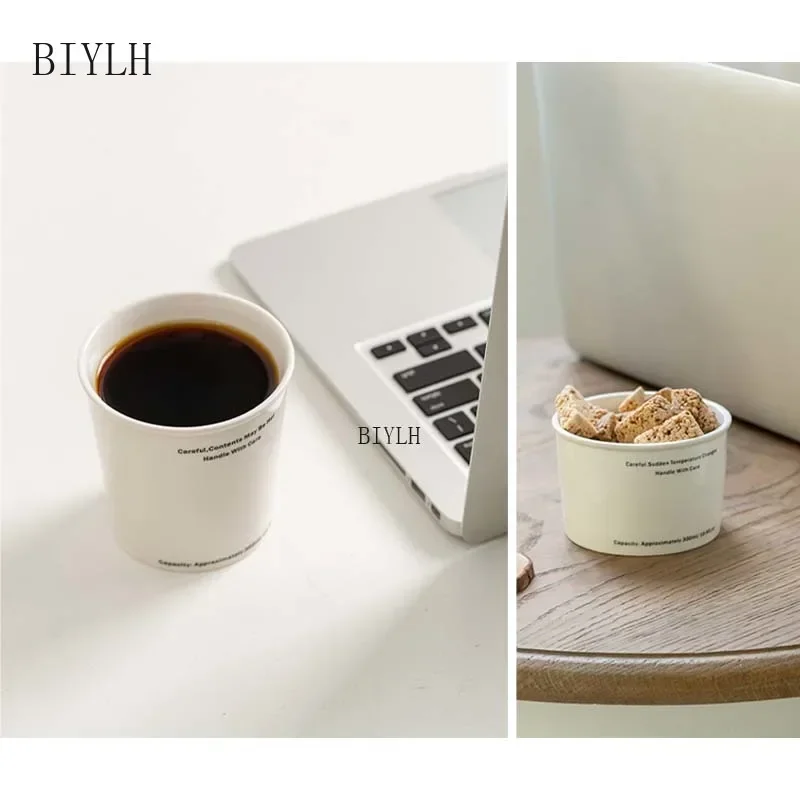 330 ML Ceramic Mug Simple Letter Coffee Cup Creative Imitation Paper Design Office Drinking Water Household Breakfast Milk Cup