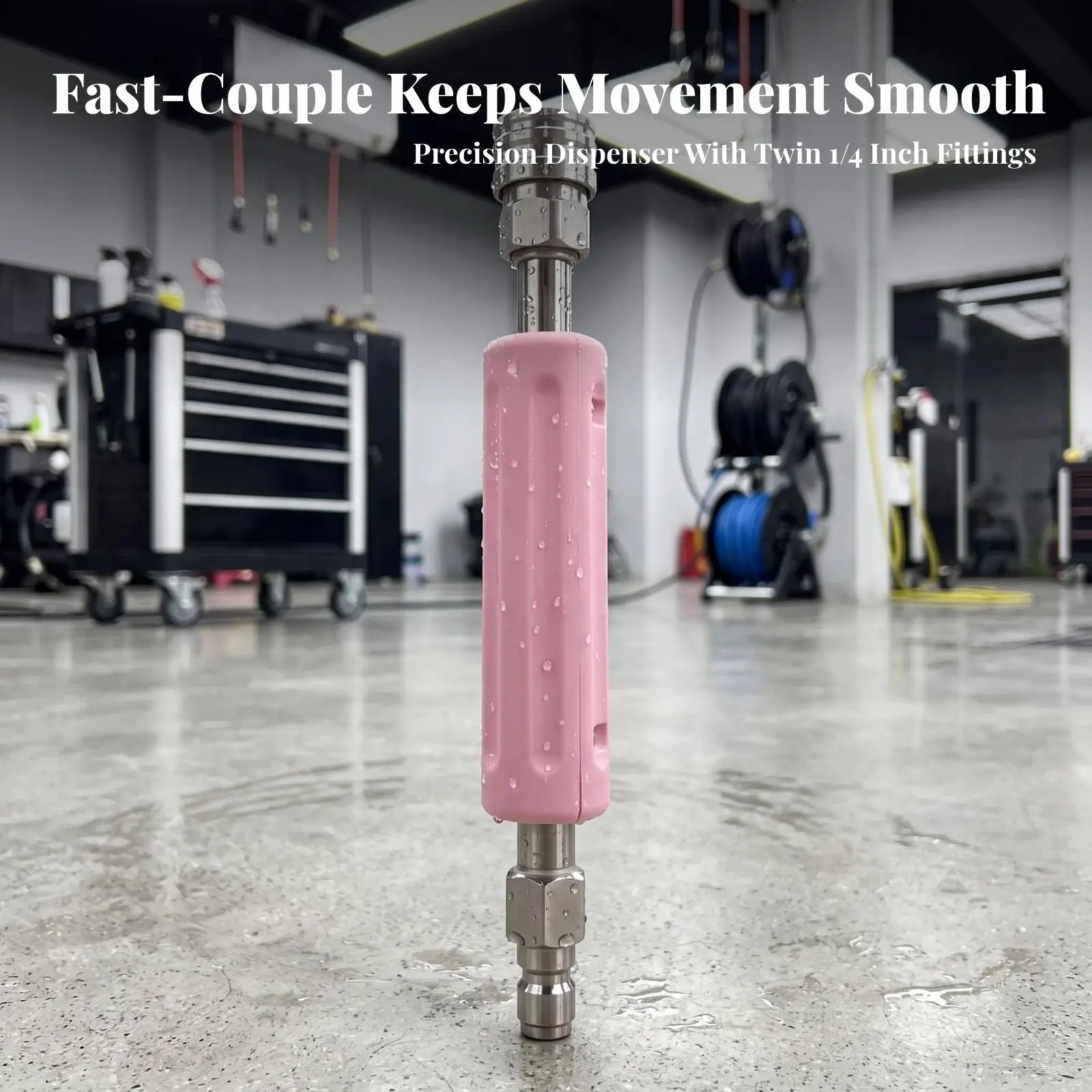 20cm Car Wash Extension Rod Stainless Steel Pressure Washer Wand Attachment with Comfort Grip for Cleaning Hard to Reach Spots